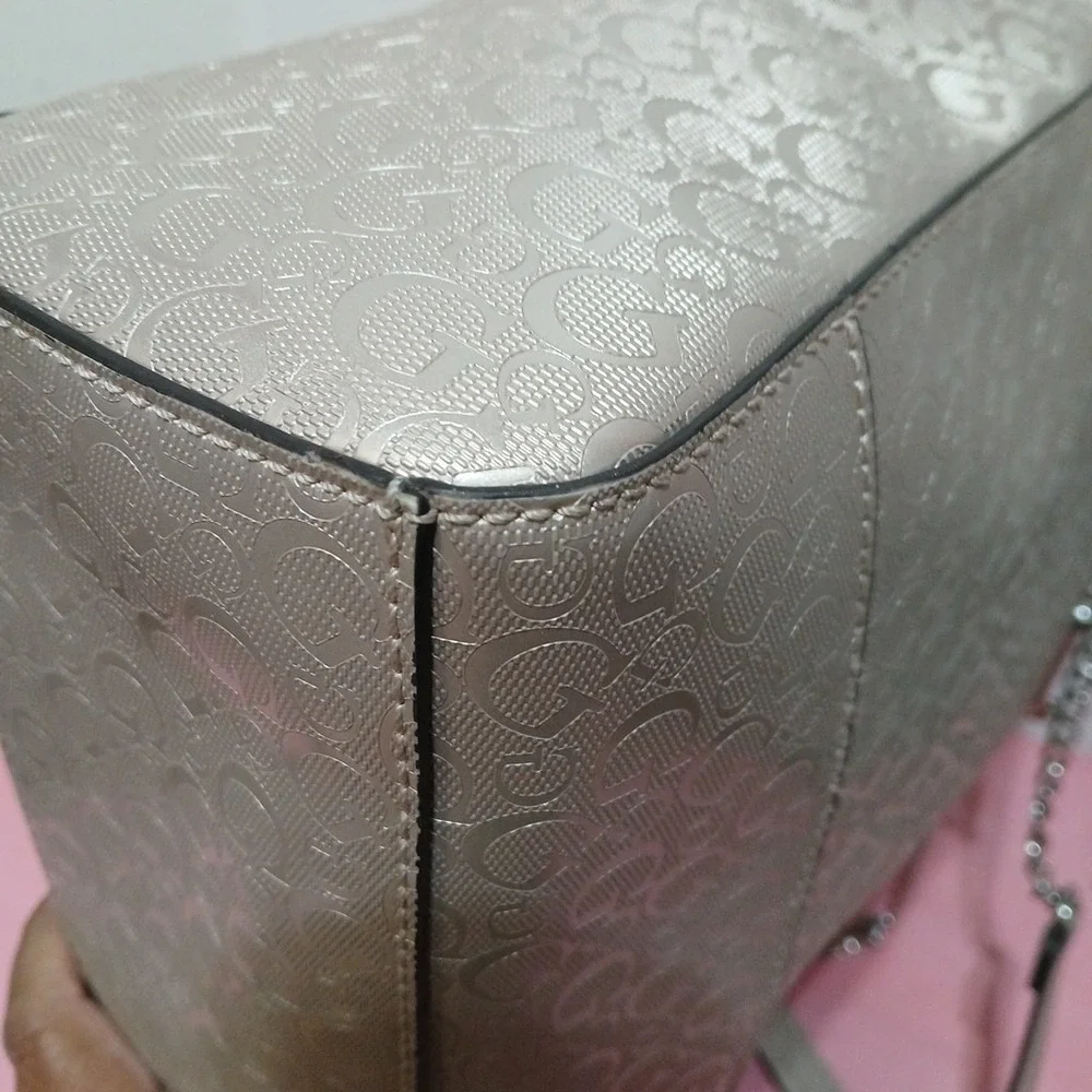 GUESS Quincey Lilac Large Tote No Call Out Original Baddie Bad 
